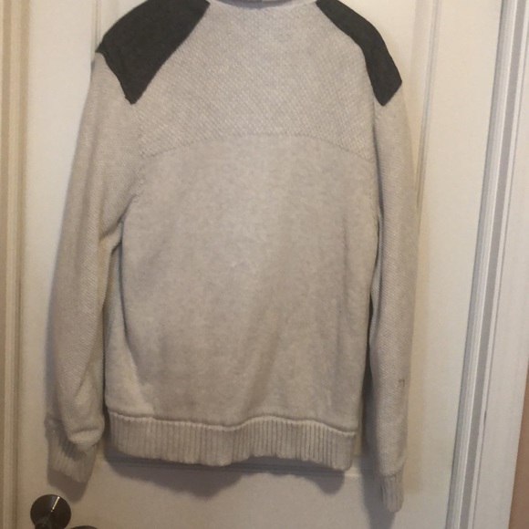 Men’s Light Heather Grey Cardigan Sweater - Picture 2 of 9